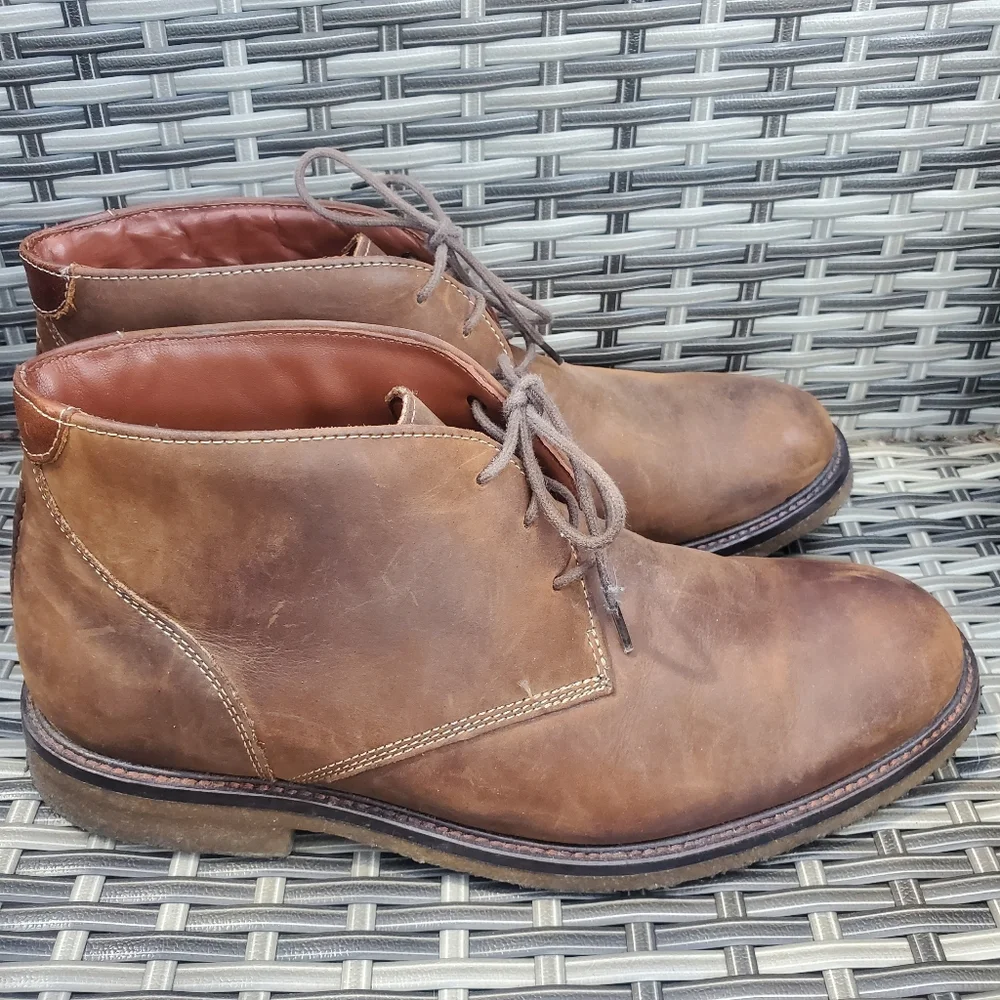 Johnston & Murphy Men's Sheepskin Chukka Boots Size 8.5 EUC - Picture 1 of 9